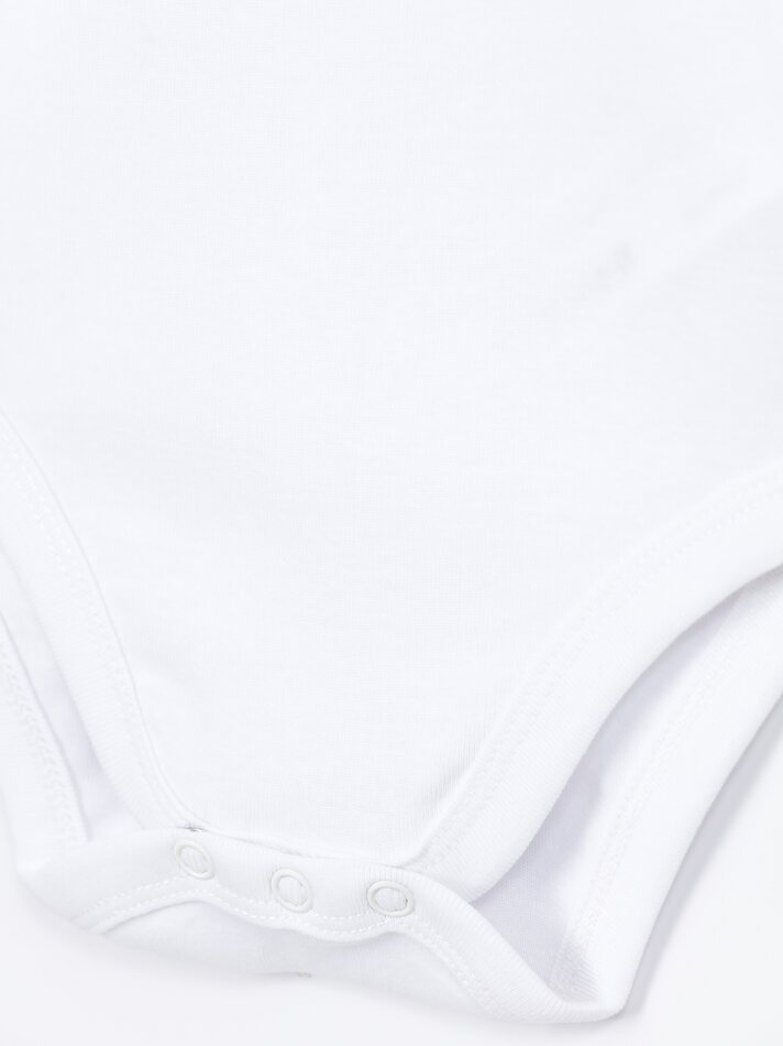 Conjunto com 3 bodies básicos de manga curta - Branco