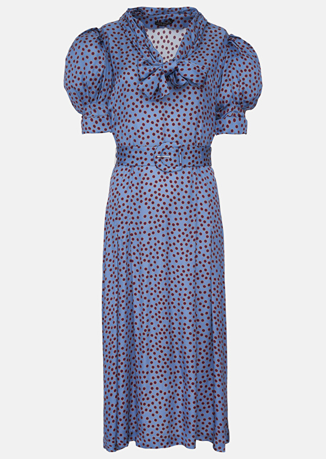 Robe Ranyableue imprimée à pois