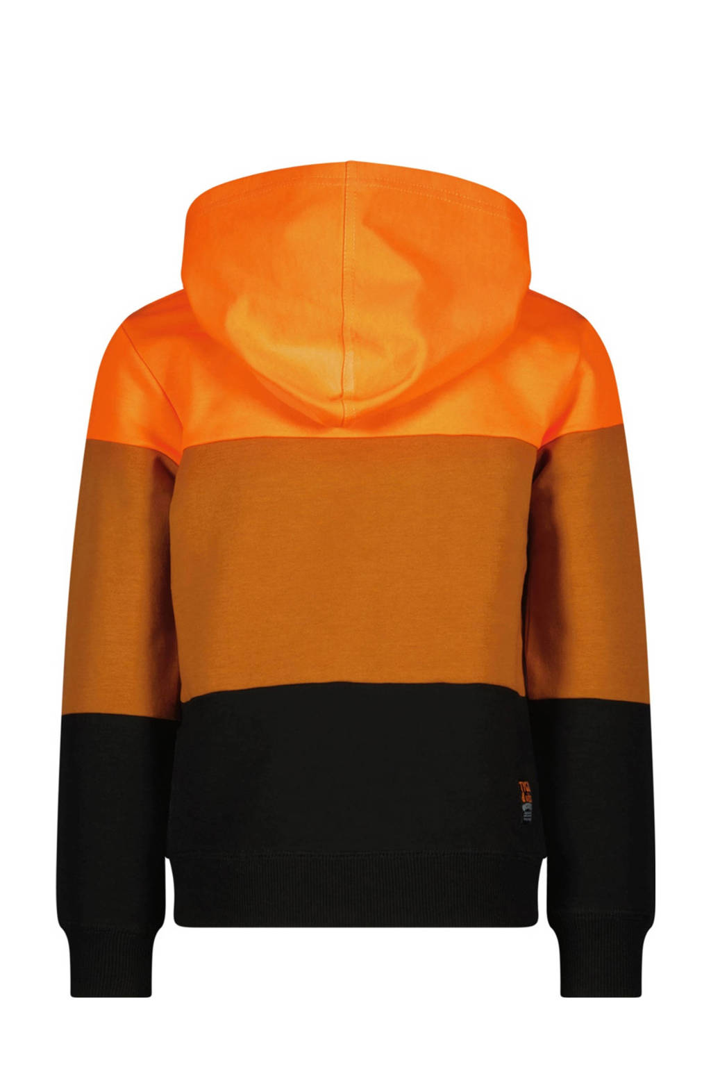 TYGO & vito hoodie Hessel oranje/lichtbruin/zwart