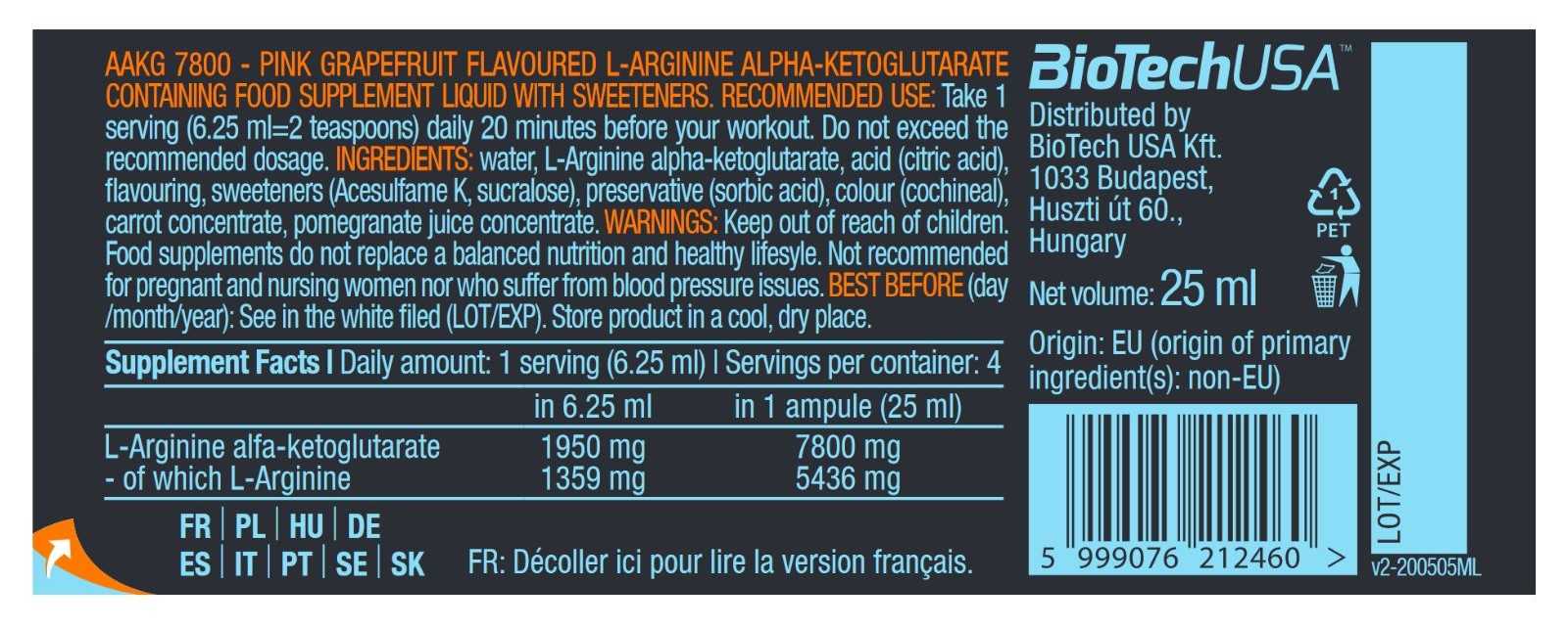 Biotech USA AAKG 7800 25 ml