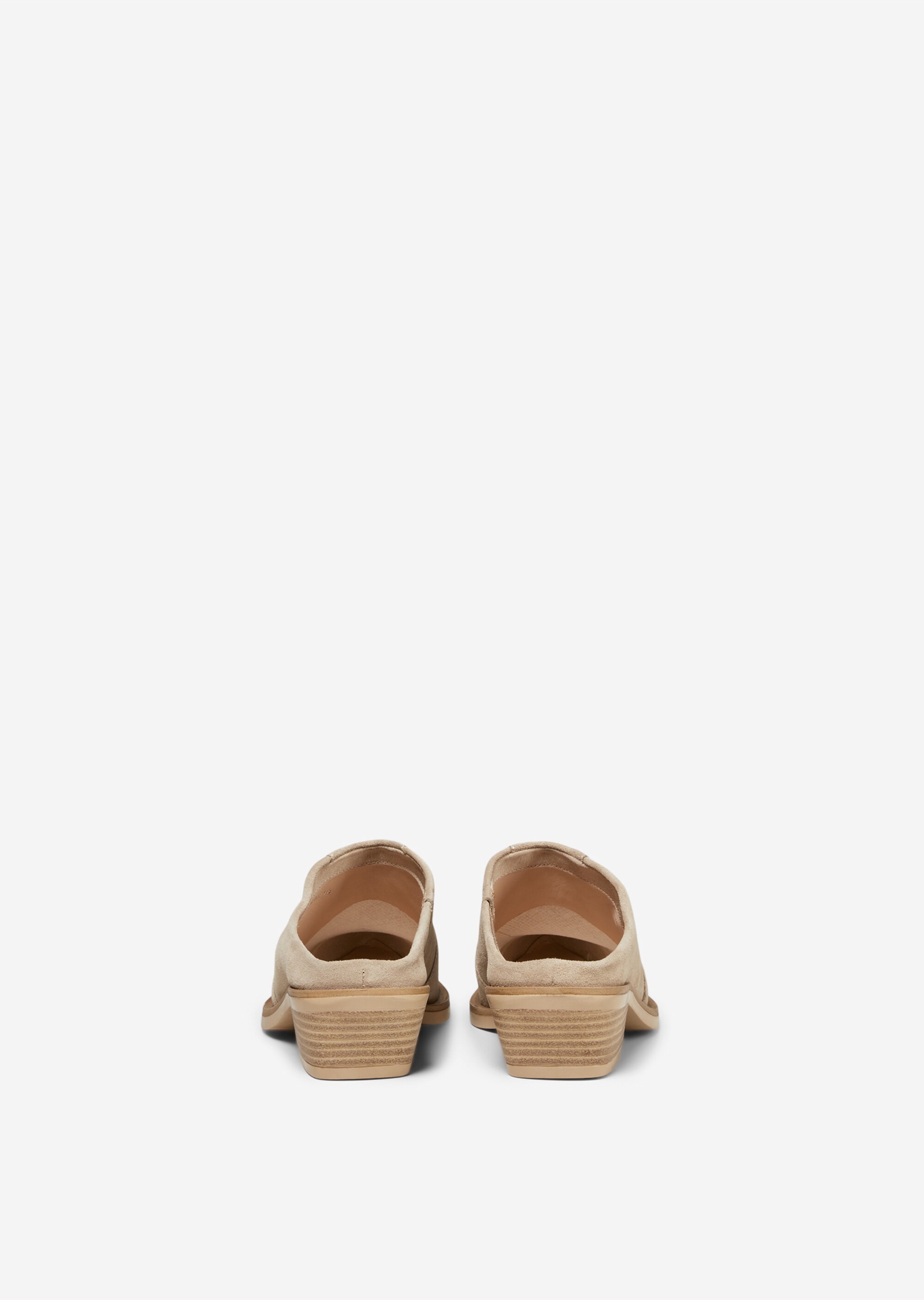 Mule aus Velours-Rindleder