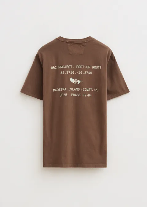 T-shirt met print Madeira khaki (KHAKI)
