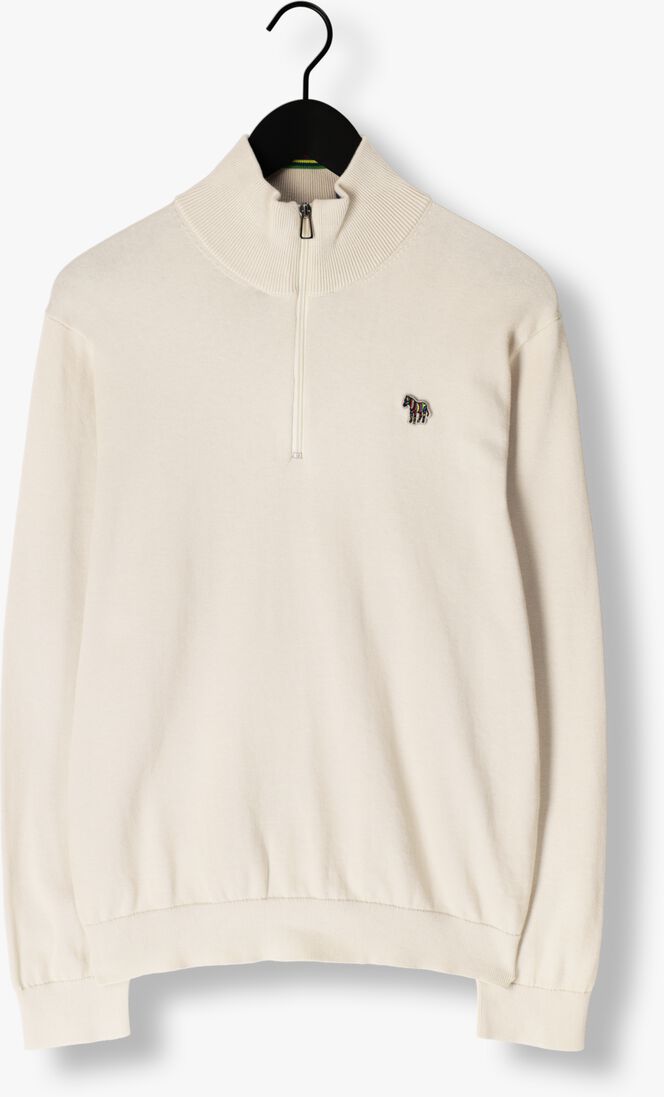 PS PAUL SMITH lichtgrijze ps paul smith trui mens sweater zip neck zeb bad