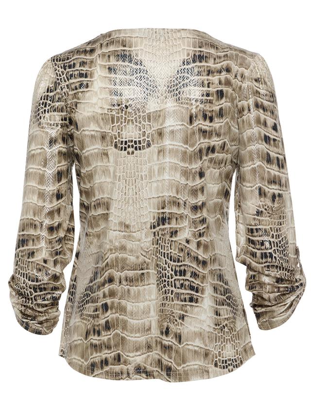 Kroko Blusenshirt mit Zipper