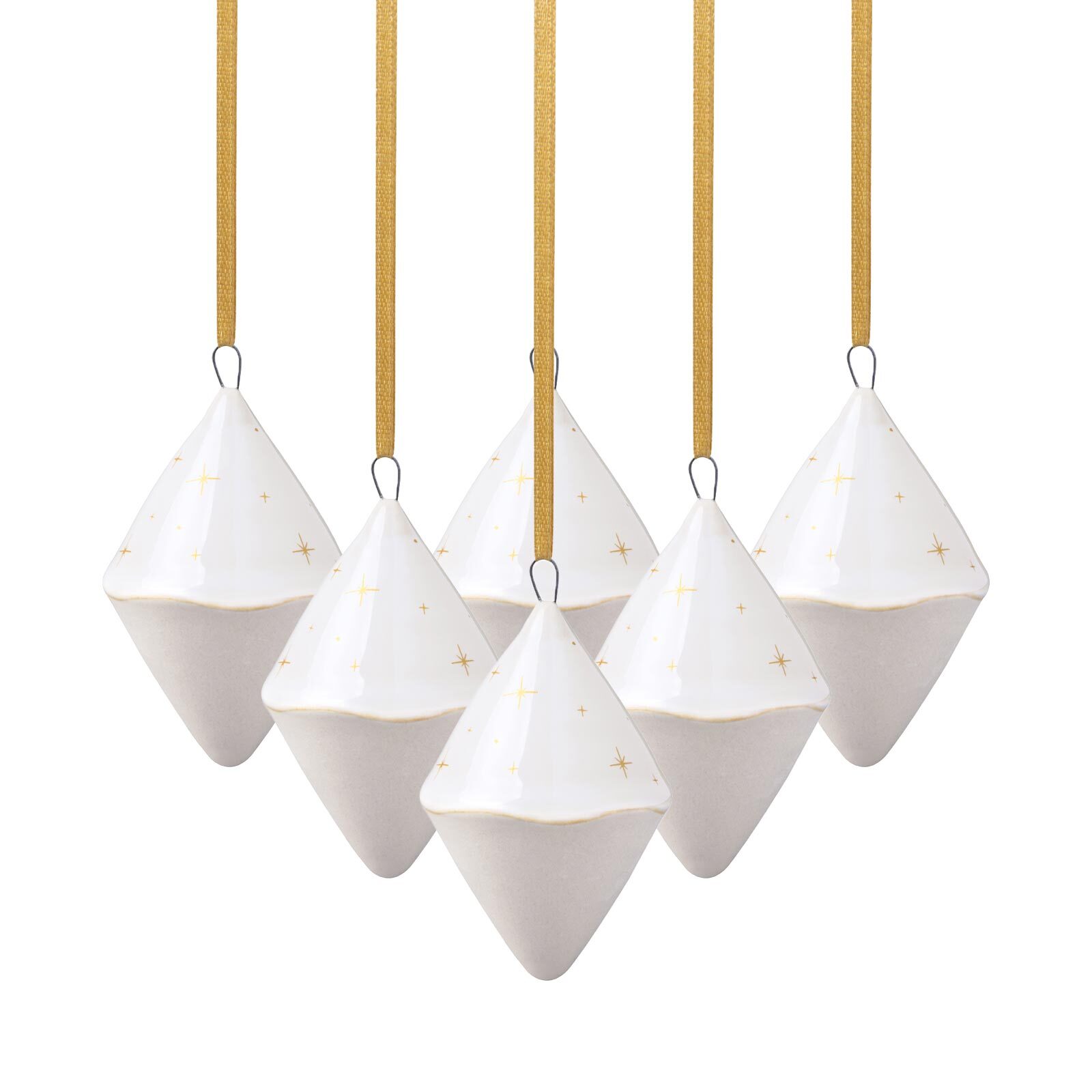 like. by Villeroy & Boch OrnamenteDoppelkegel Winter Glow 6er Set