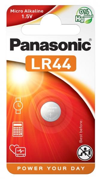 PANASONIC Batterien Knopfzelle LR44 Blist 2 Stk