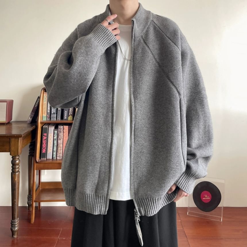 Capbrew - Oversized vest met opstaande kraag en ritssluiting