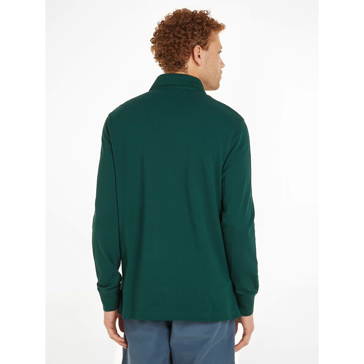 TOMMY HILFIGER<br>Camisa polo reta de manga comprida, malha piqué 1985