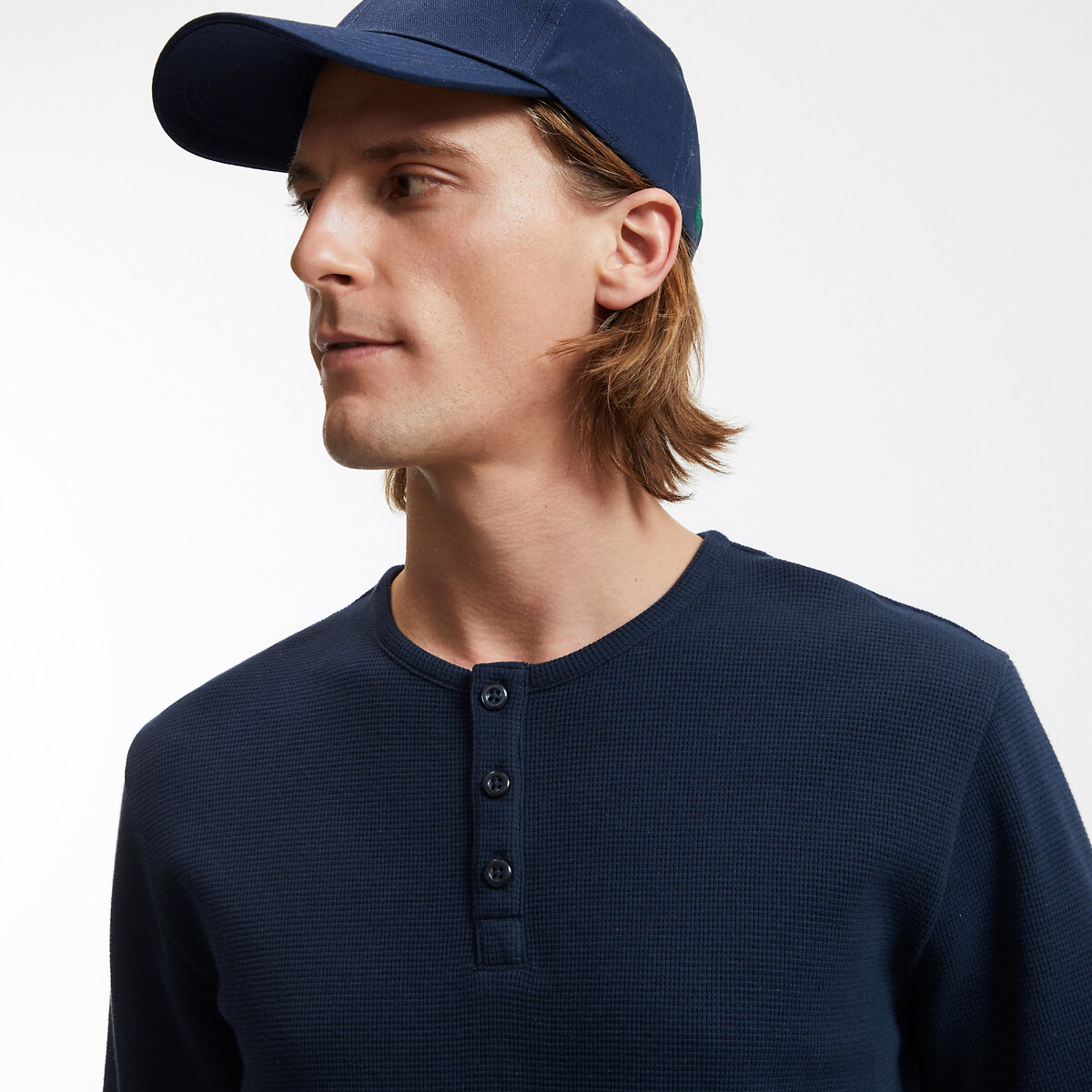 COLEÇÃO LA REDOUTE<br>Camiseta com gola túnica e mangas curtas