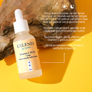 Celenes by Sweden Vitamin C 12,5%   Oats   Niacinamide Active Serum 30ML