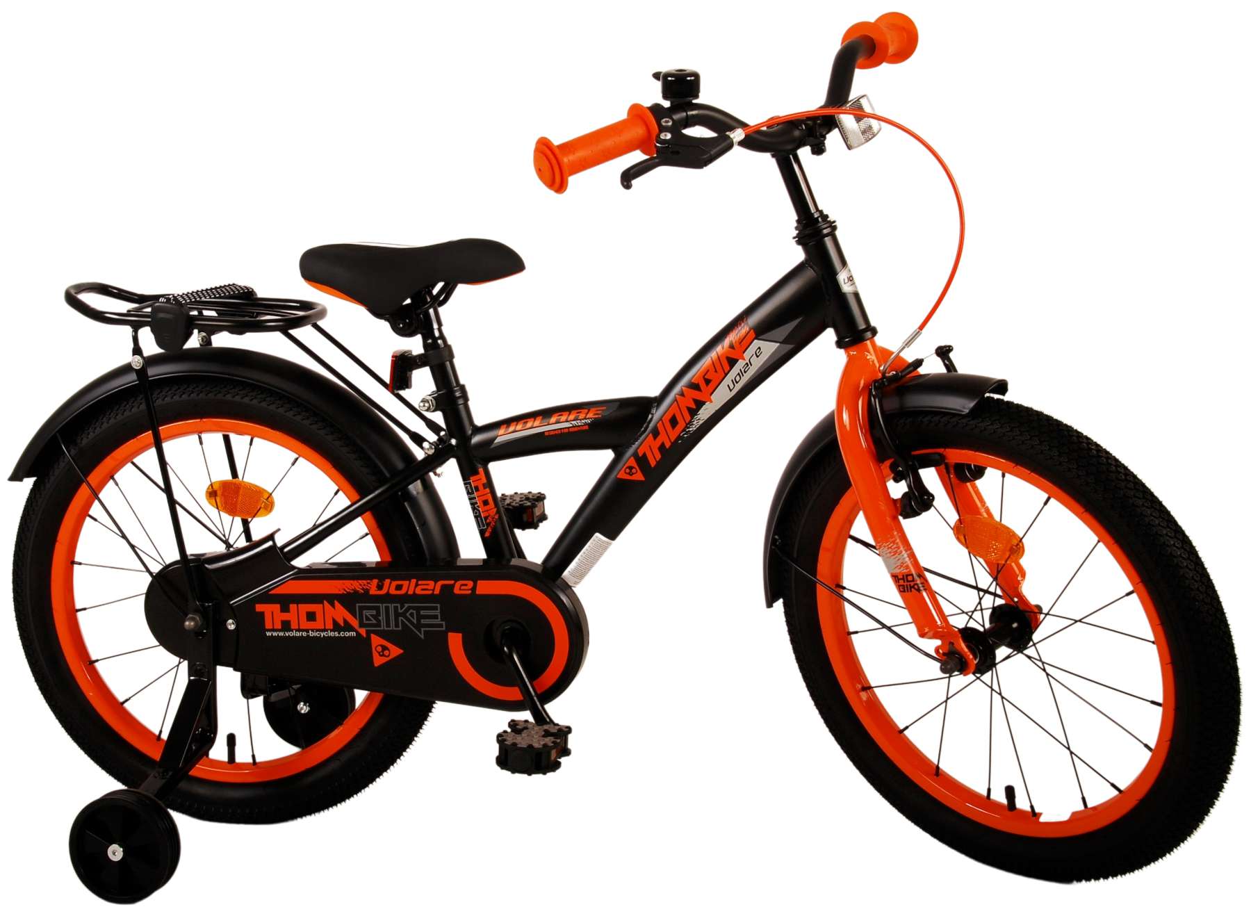 TPFSports Thombike Kinderfahrrad - Jungen - 18 Zoll - Rücktritt + Handbremse - Schwarz Grün