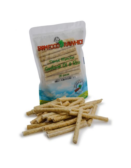 Farm Food Rawhide Dental Munchie Natural - Hondensnacks - Rund 10 cm 35x8 g Wit