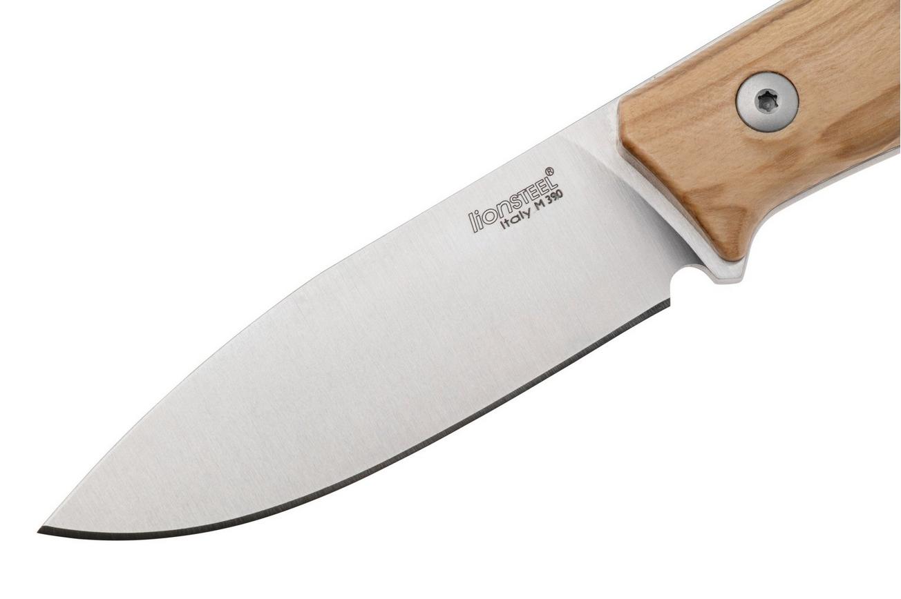 LionSteel M1-UL olijfhout, vaststaand mes