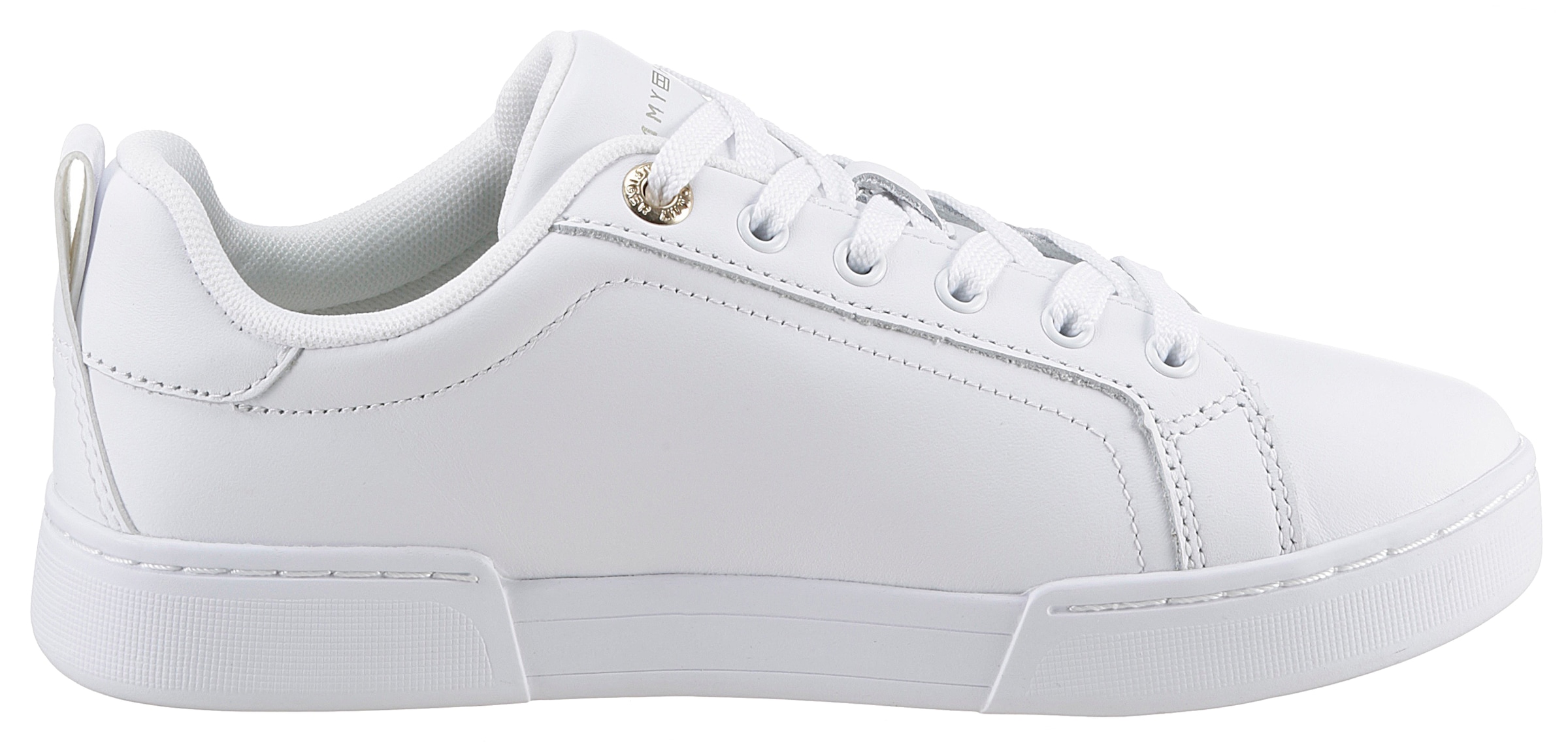 Tommy Hilfiger Plateausneaker »CHIQUE COURT SNEAKER«  Freizeitschuh, Halbschuh, Schnürer, Logoapplikation im Plateau