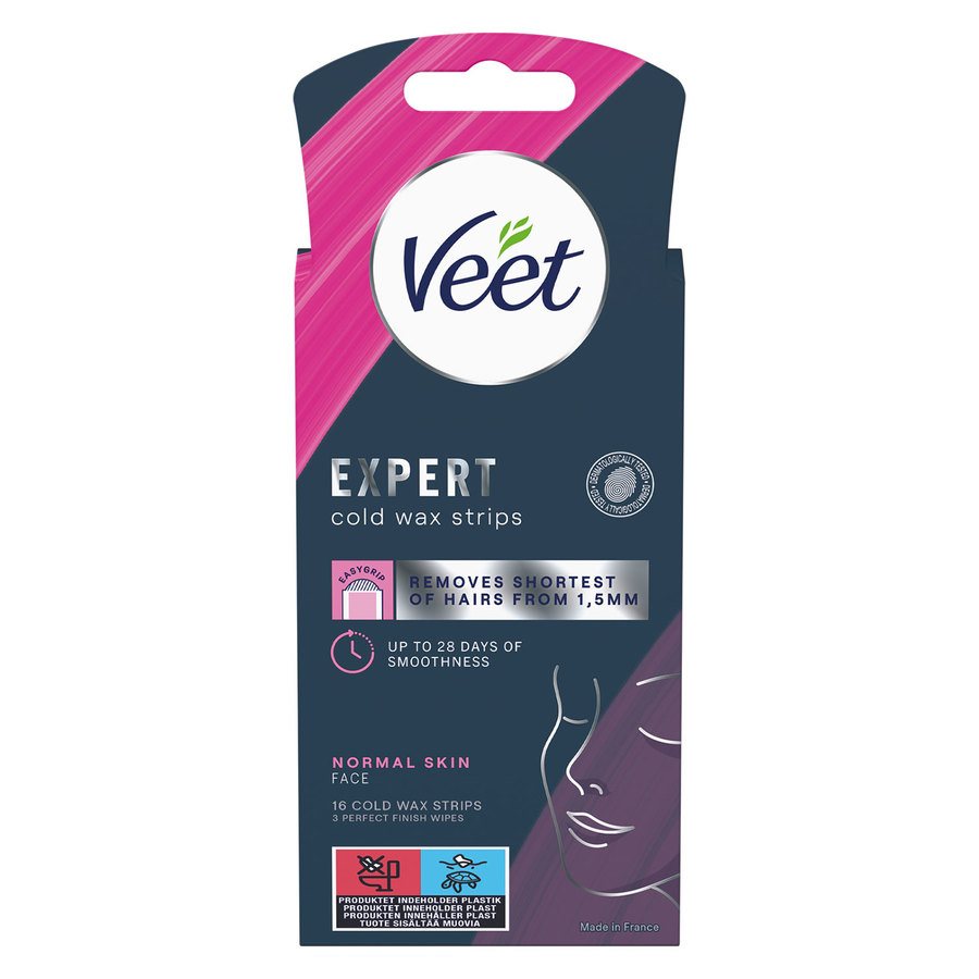 Veet Expert Cold Wax Strips Face Normal Skin 16pcs