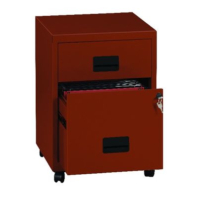 Caisson mobile - 2 tiroirs - terracota