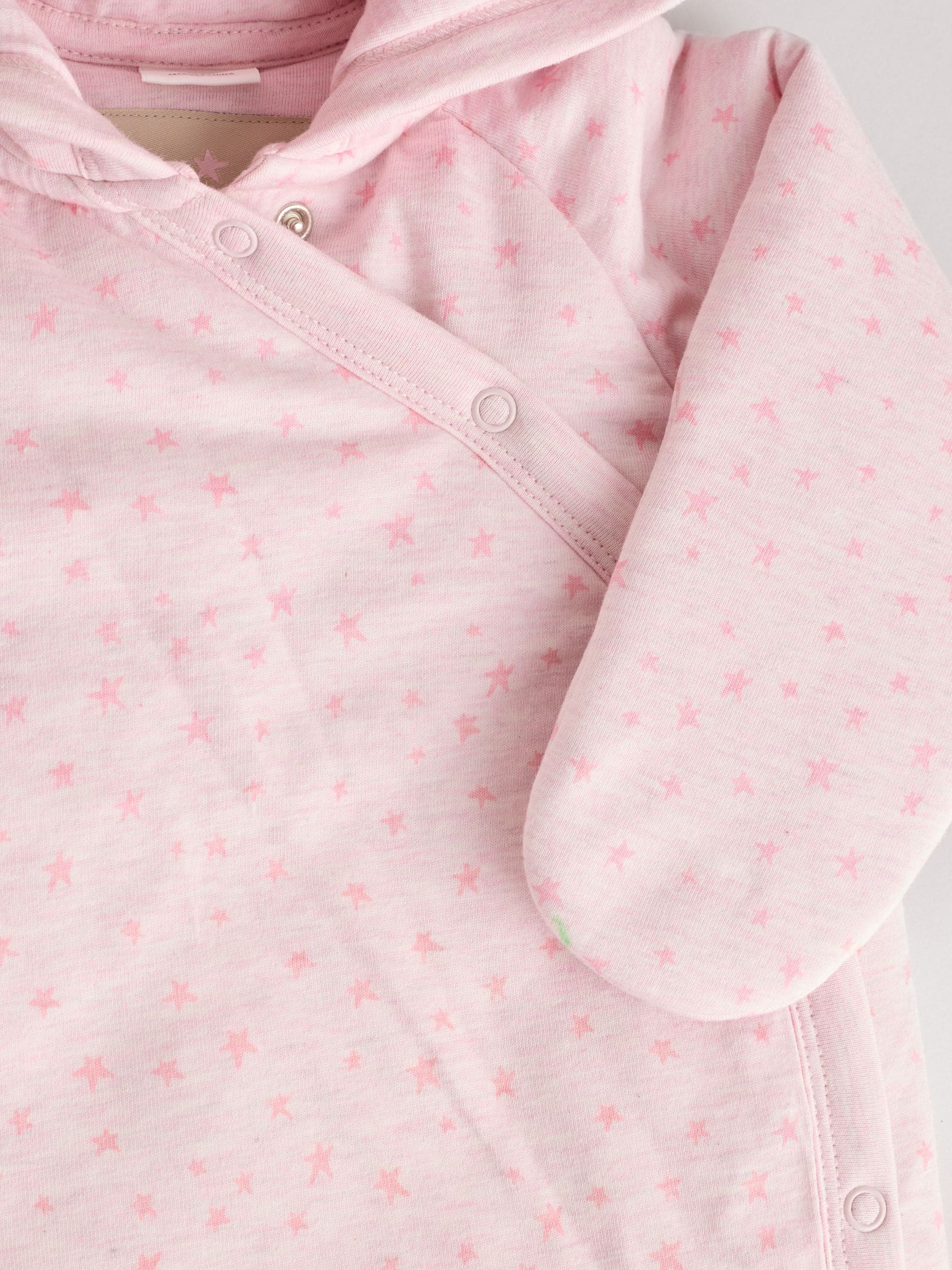 Roze - Comfortabele baby jersey gewatteerde all-in-one omslagdoek (0 - 18 mnd)