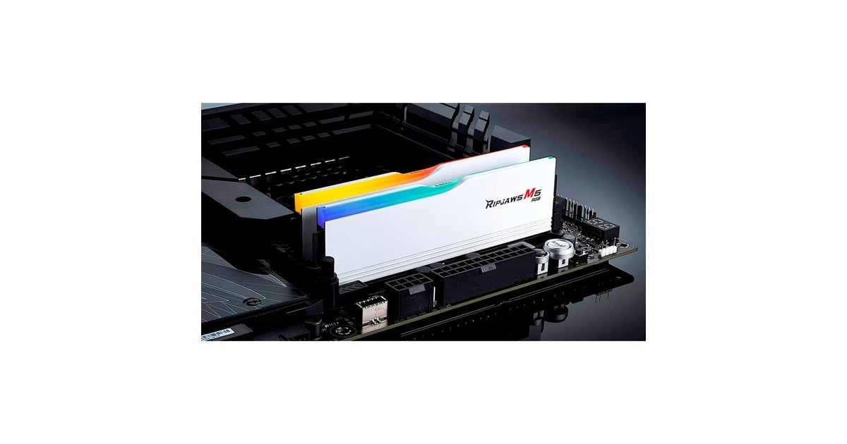 G.Skill32 GB DDR5-6000 Kit werkgeheugen  (Wit, F5-6000J3636F16GX2-RM5RW, Ripjaws M5 RGB, XMP, EXPO)
