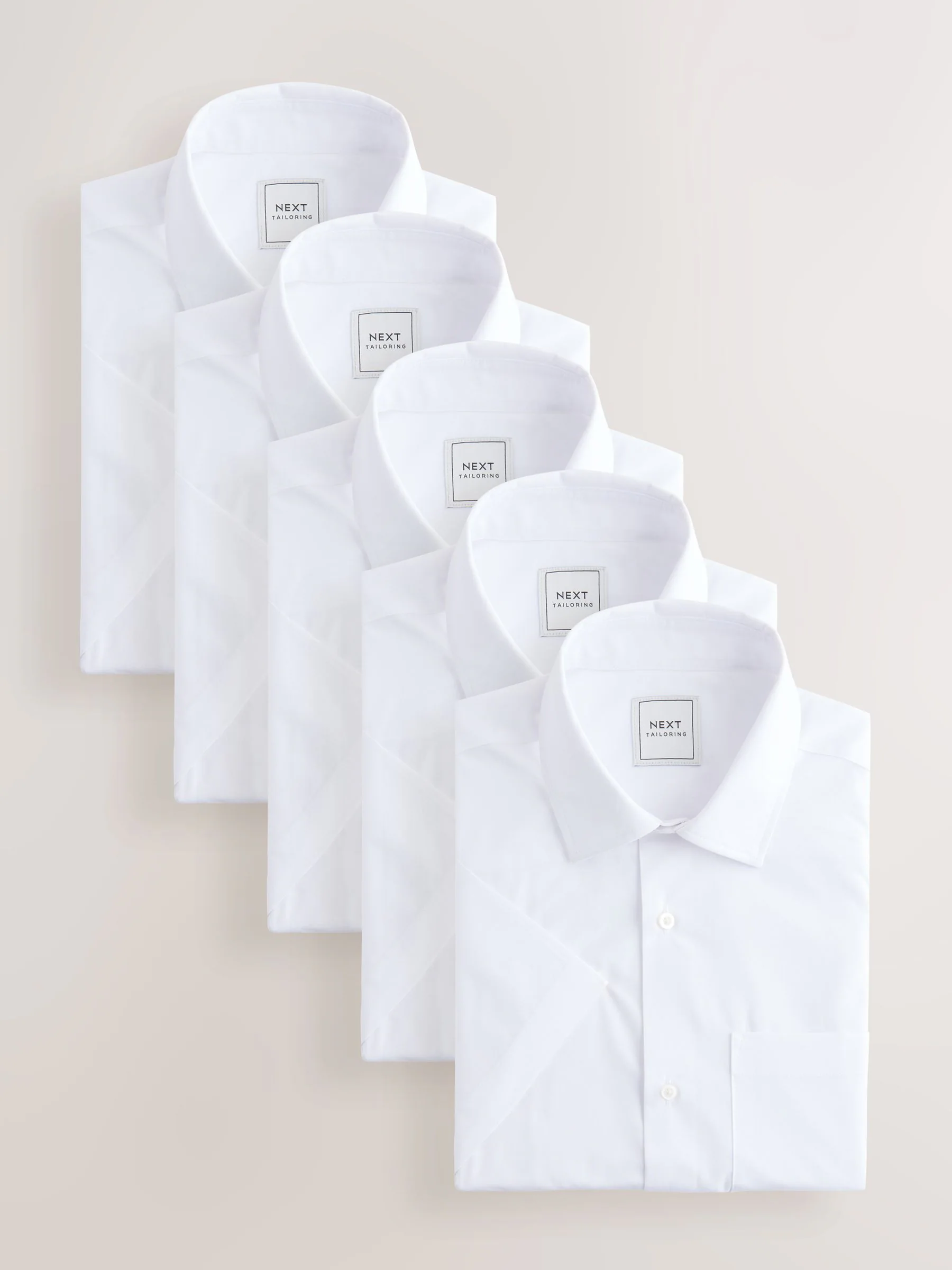 Wit - Short Sleeve Easy Care Formal Smart Shirts 5 Pack