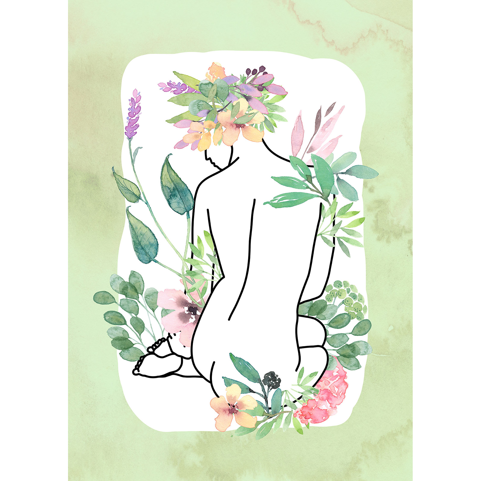 Wandbild VITA PURA - grün - 50x70cm
