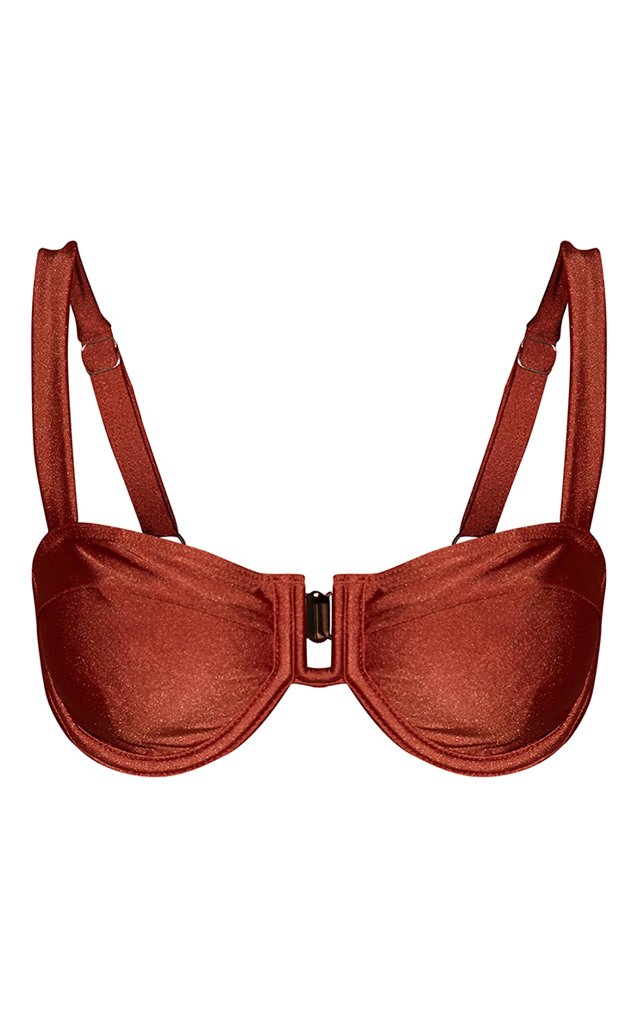 Bronze Haut De Bikini À Armatures Avec Barre En U
