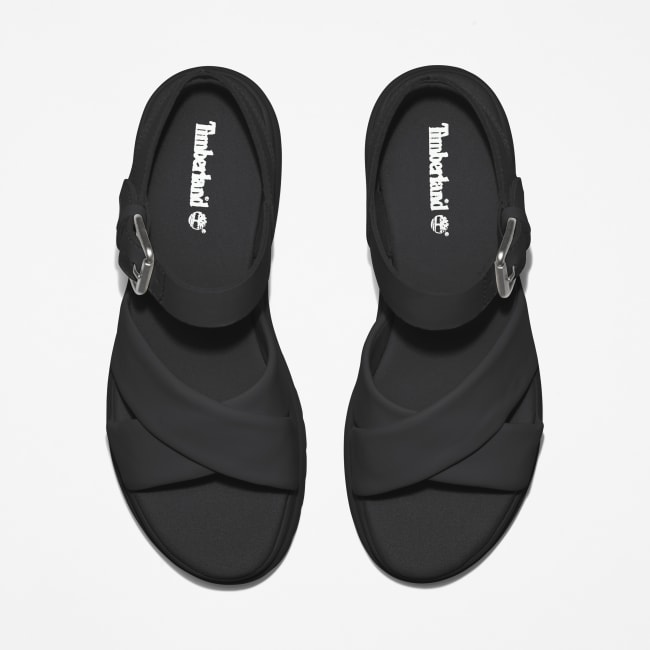 Sandalo a Listini Incrociati London Vibe da                Donna in colore nero
