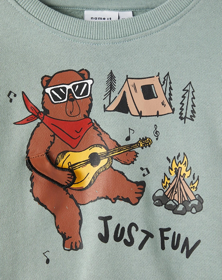 Sweatshirt NMMORM LIGHT in iceberg green