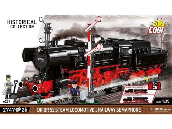 COBI DR BR 52 Steam Locomotive, Byggesten, 10 År, 2747 stk