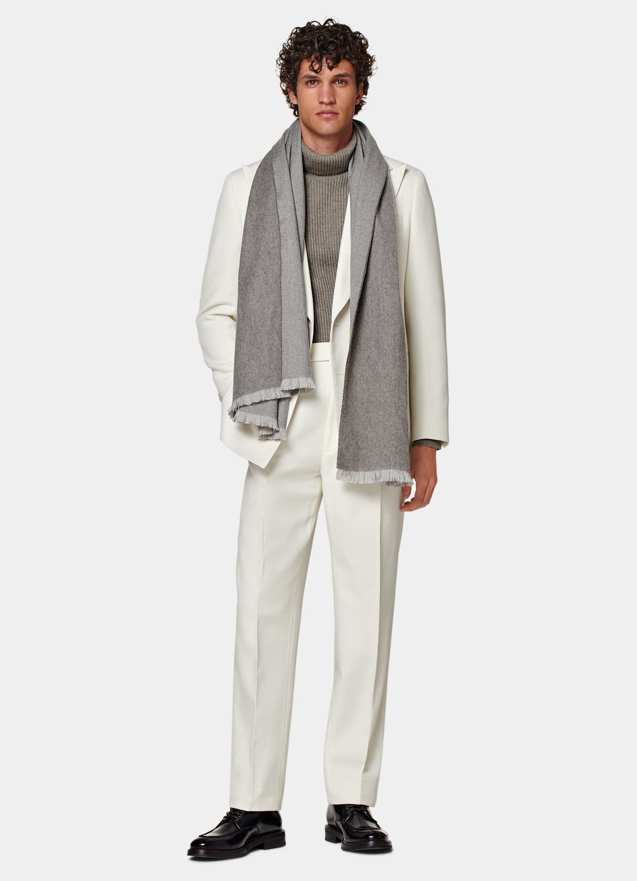 Costume Havana coupe Tailored blanc cassé