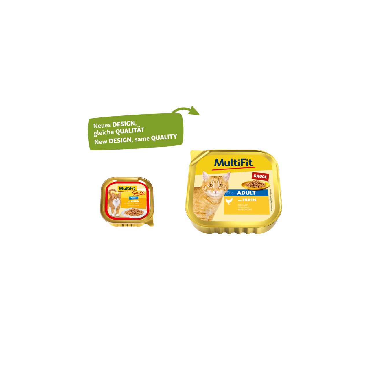MultiFit Nassfutter Katze Adult, in Sauce, Huhn 16x100 g