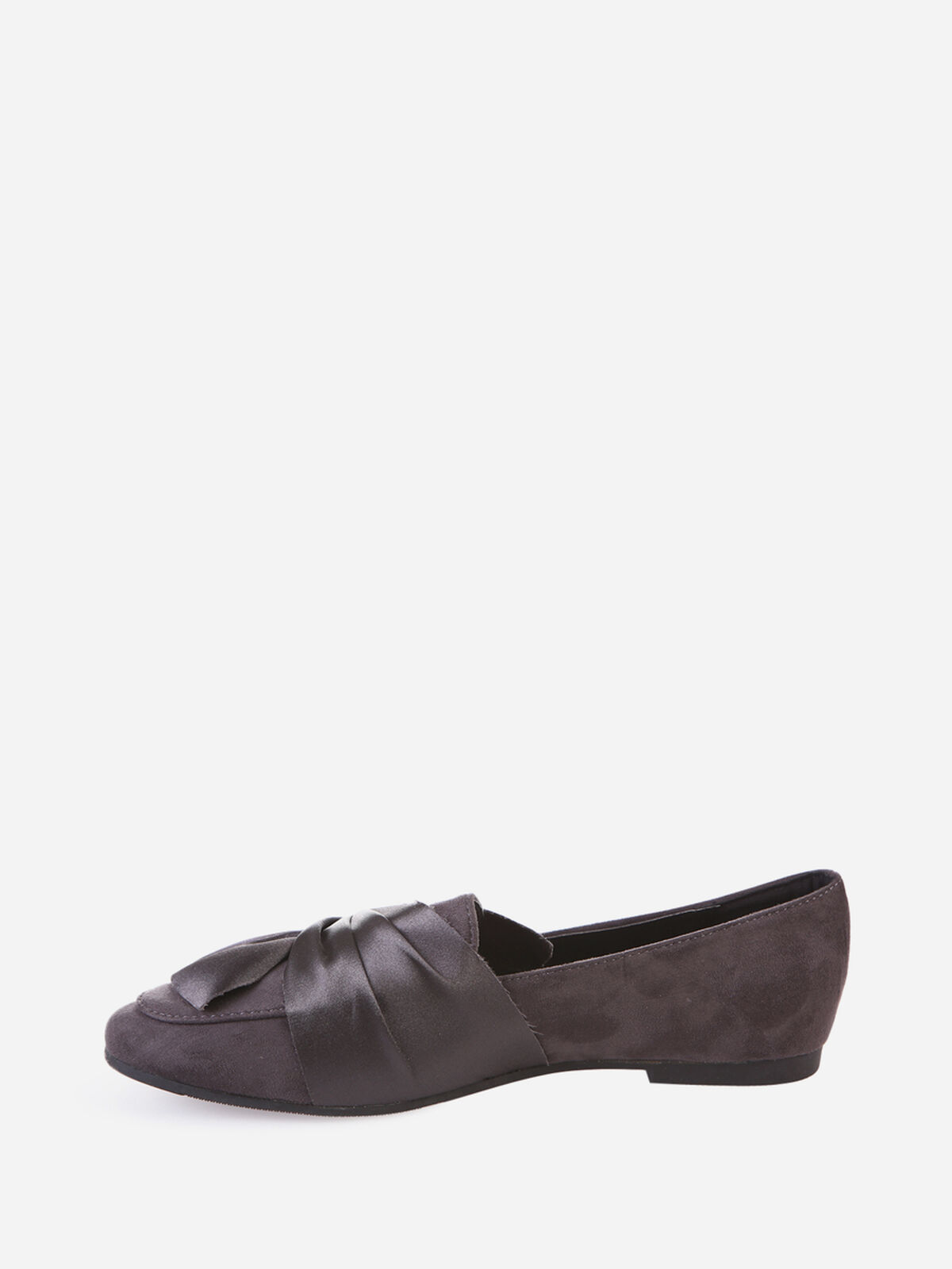 Slippers à noeud satiné- Gris