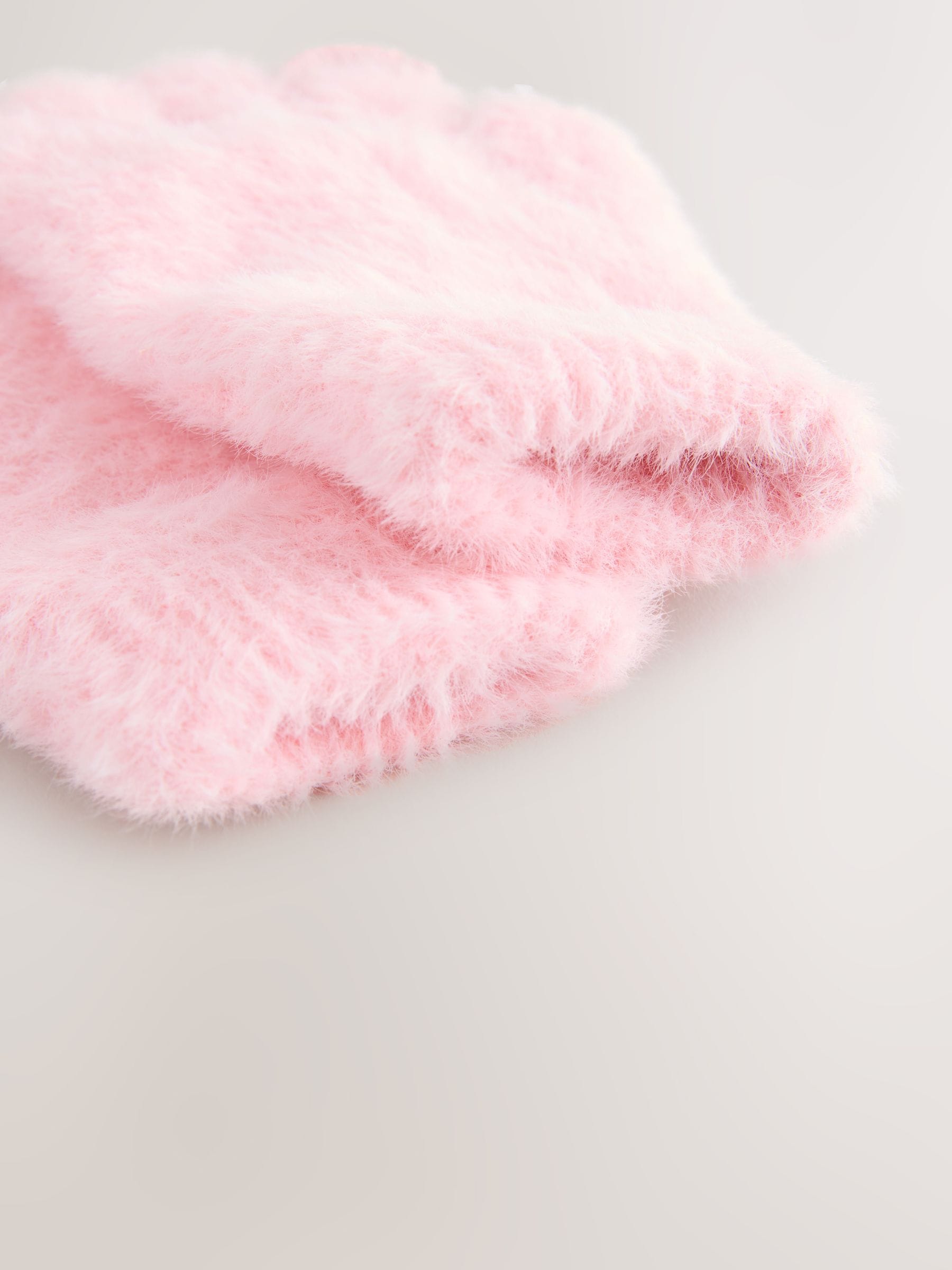 Roze - Pluizige handschoenen (3-16jaar)