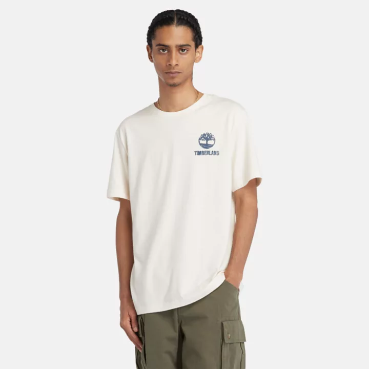 T-shirt à motif non teint pour homme en non teint