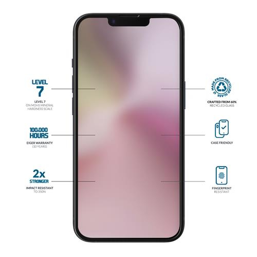 iPhone 16e / 14 / 13 Mountain Glass Clear Edge Panzerglas 3D Displayschutz Case Friendly (EGSP01025)