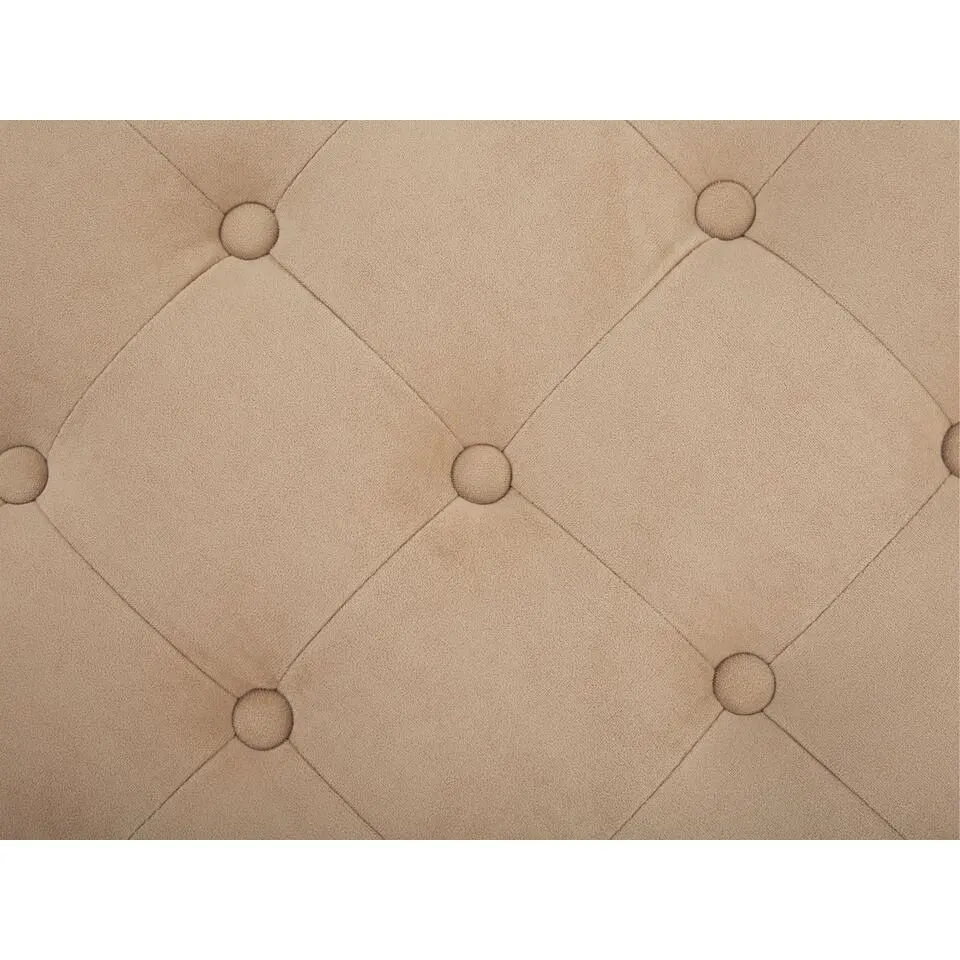 TAMPA - Poef - Beige - 55 cm - Fluweel