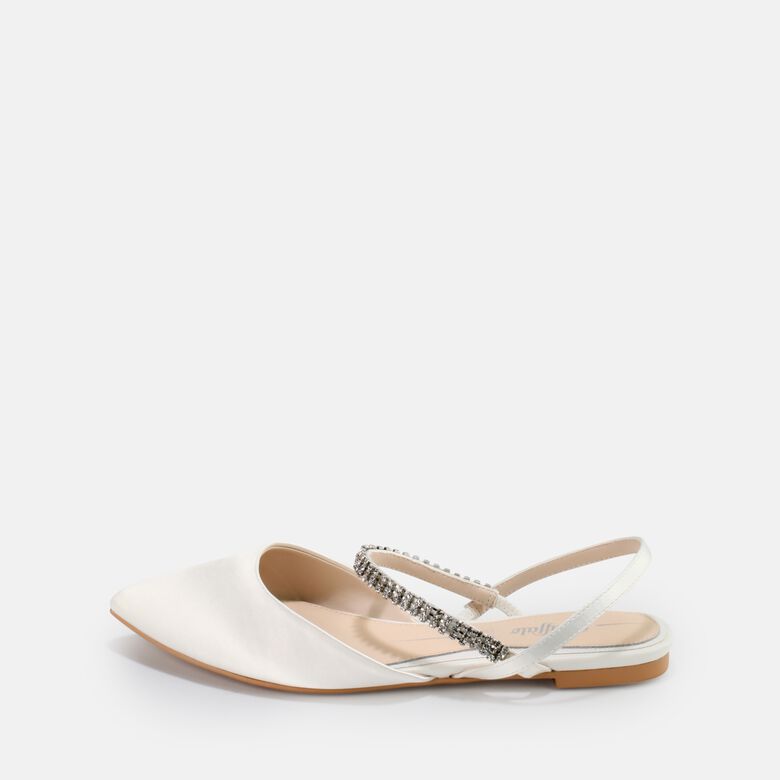 Emilia ballerines, ivoire