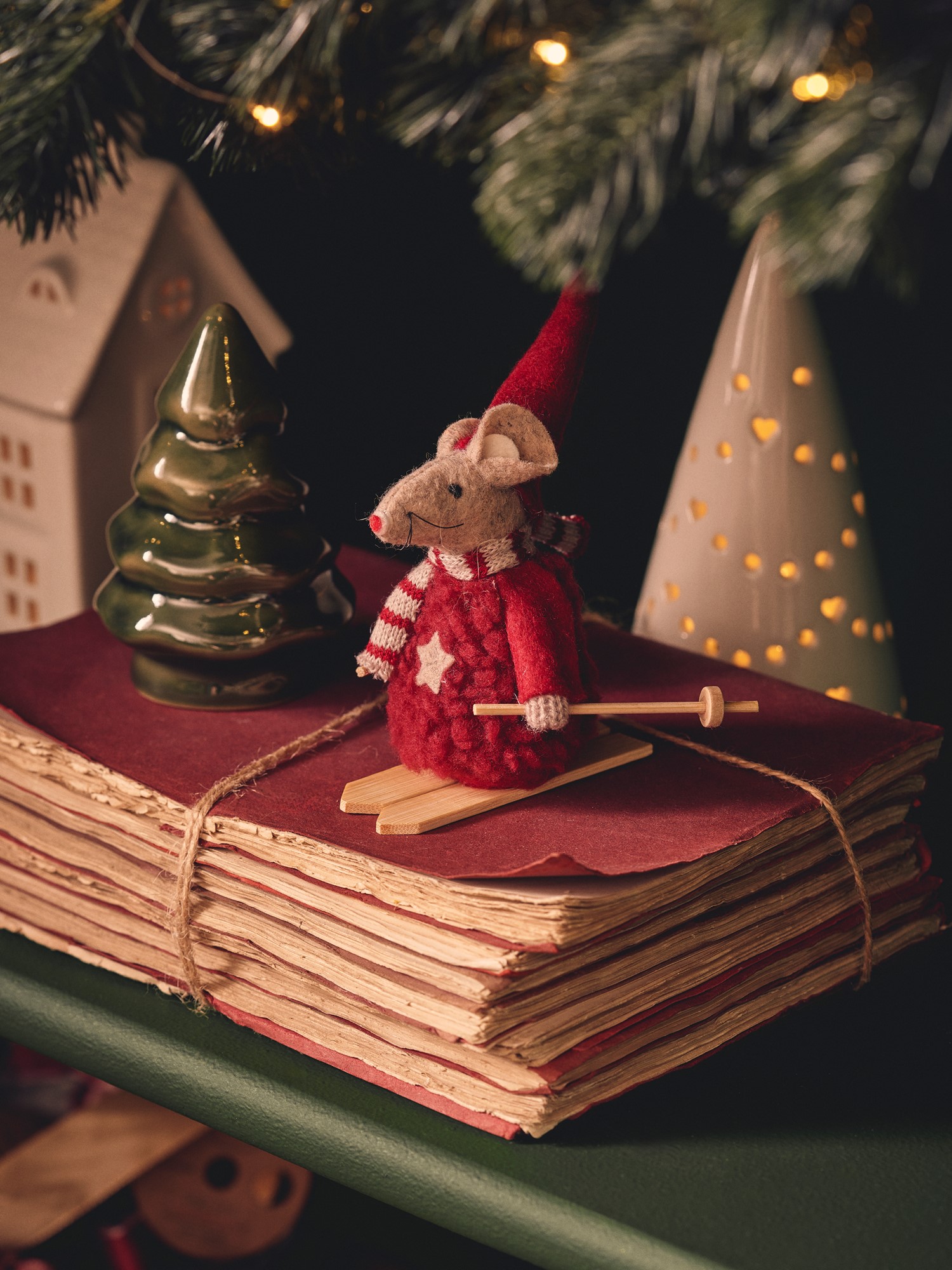 Dekorativ julemus | 8 cm. | Red