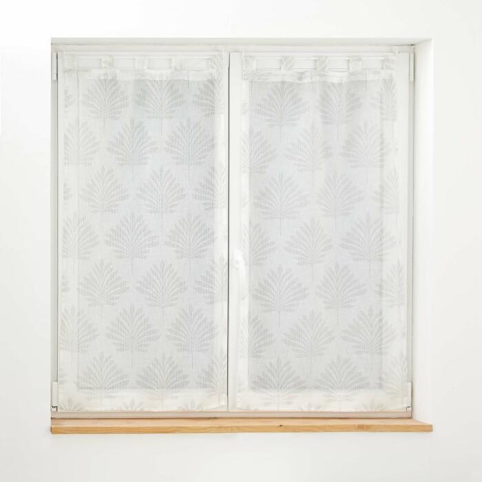PAIRE DROITE PASSANTS 60X160CM VOILE TISSE LEVITA BLANC