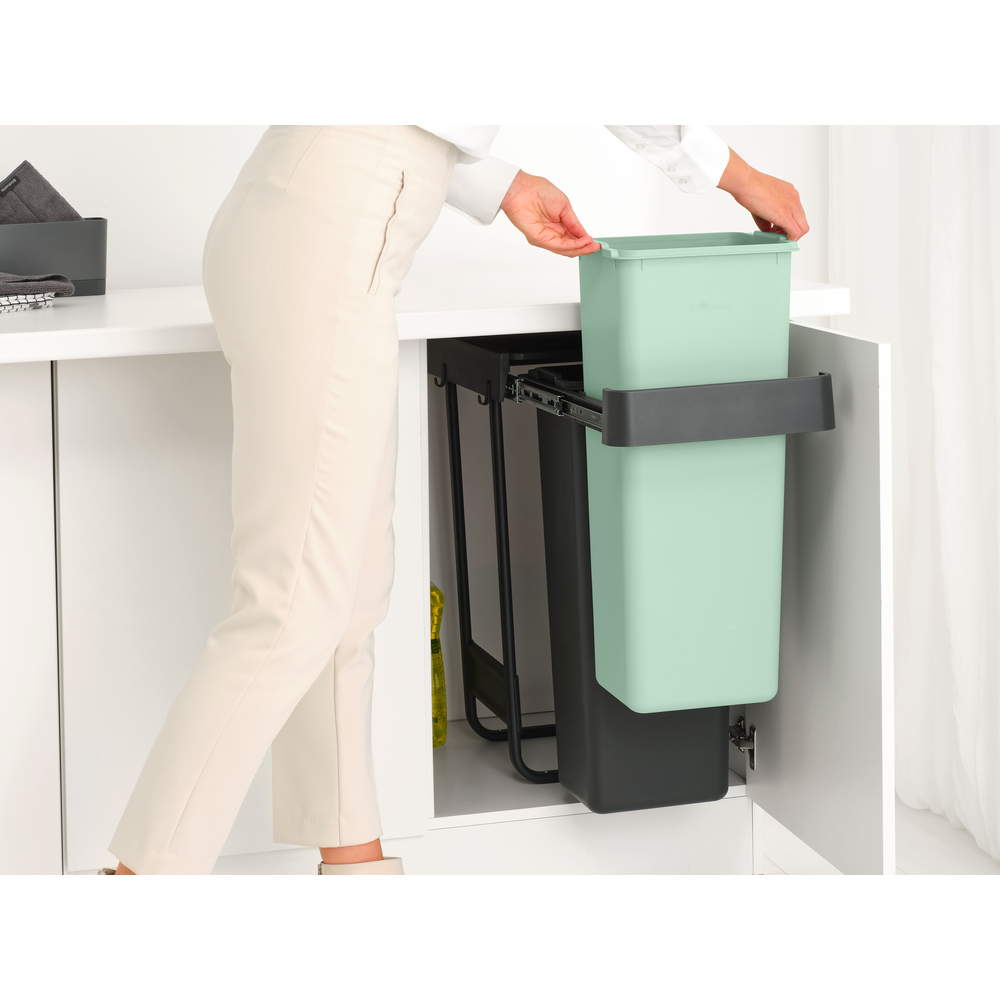 Brabantia Sort & Go Inbouw Prullenbak - 2 x 30 l