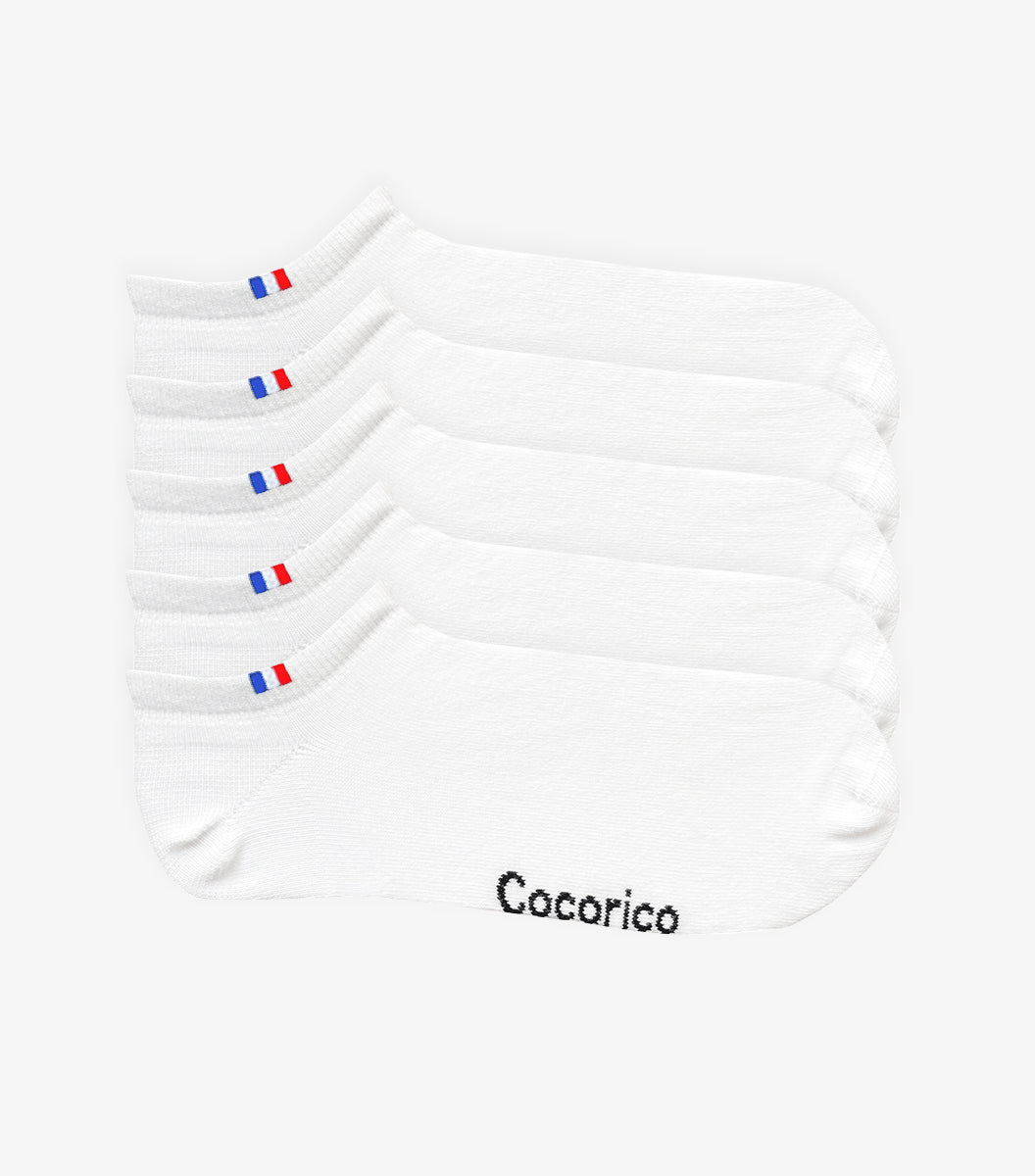 Chaussettes Femme Blanc x5 - Le Pack Invisible
