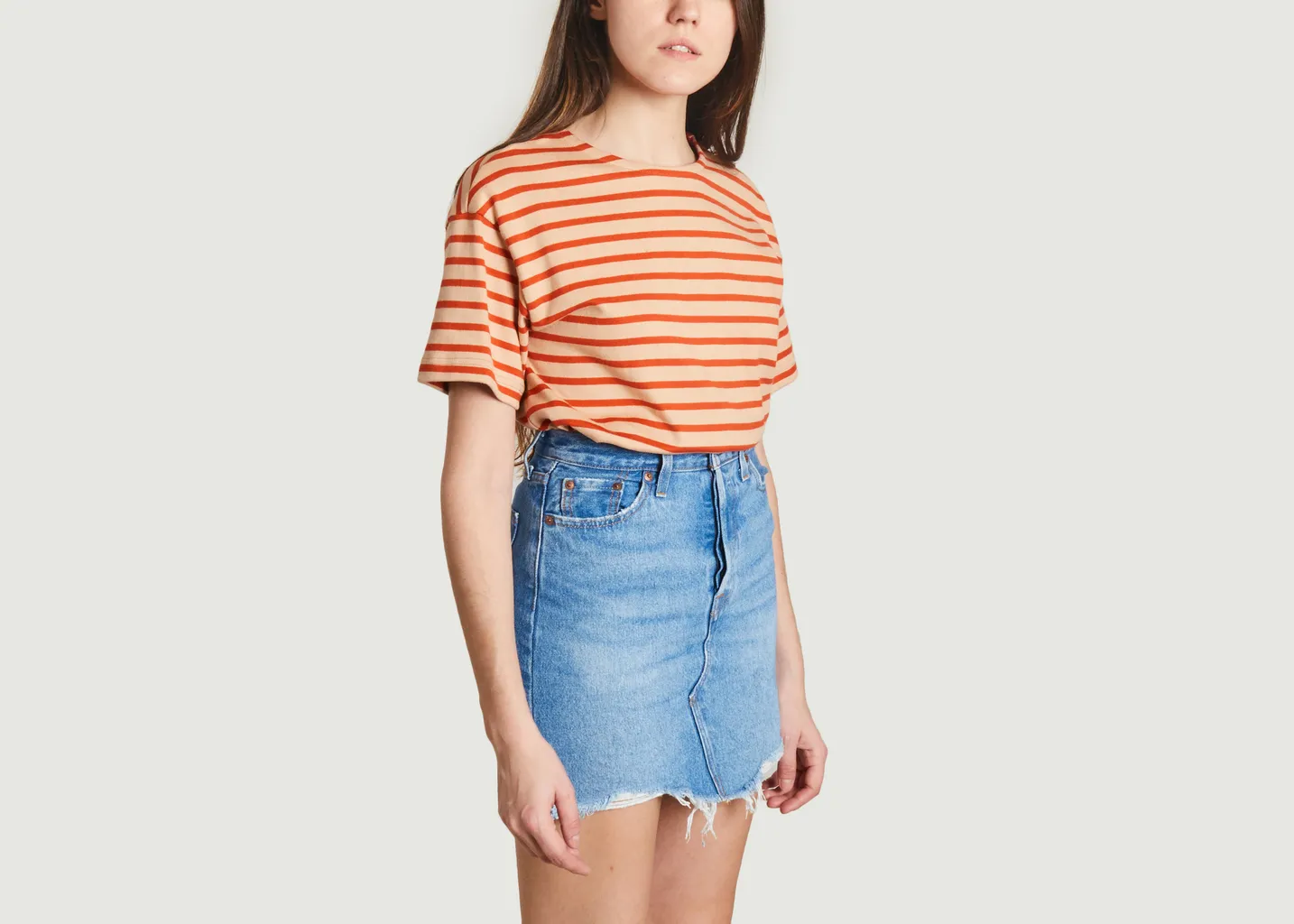 Marinière en coton manches courtes Petit Bateau