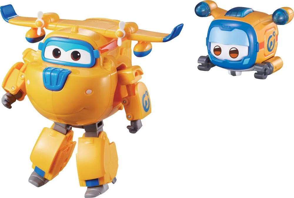 SUPER WINGS - FIGURINE TRANSFORMING SUPERCHARGE 12 CM + SUPER PETS