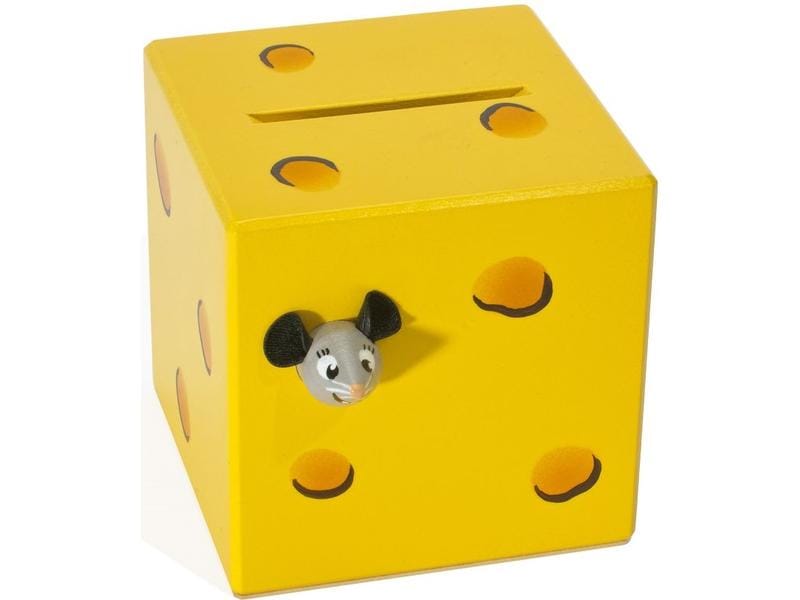 Weizenkorn Spardose Käse/Maus Sparbüchse aus Holz