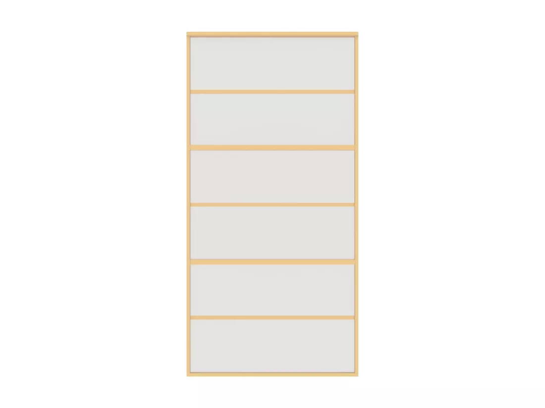 Porte coulissante doré 102,5x205 cm verre ESG dépoli aluminium