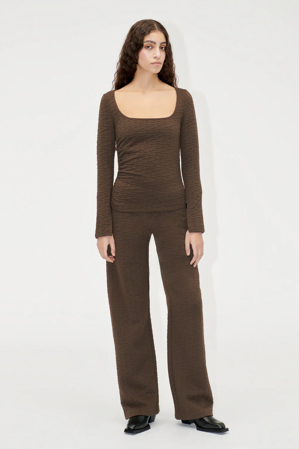 Stine Goya  Bowie 1831 Debossed Jacquard top - SG LOGO