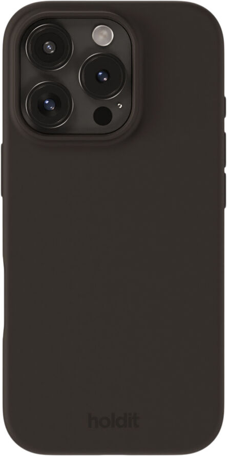 HoldIt Silicone Case iPhone 16 Pro Mørkebrun