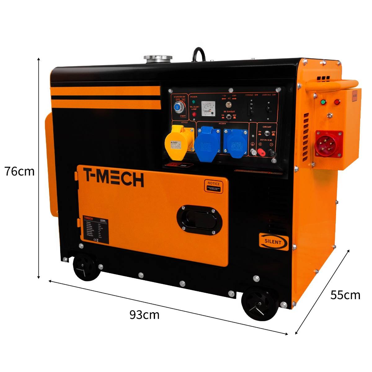 T-Mech 6000 watt stille Diesel generator