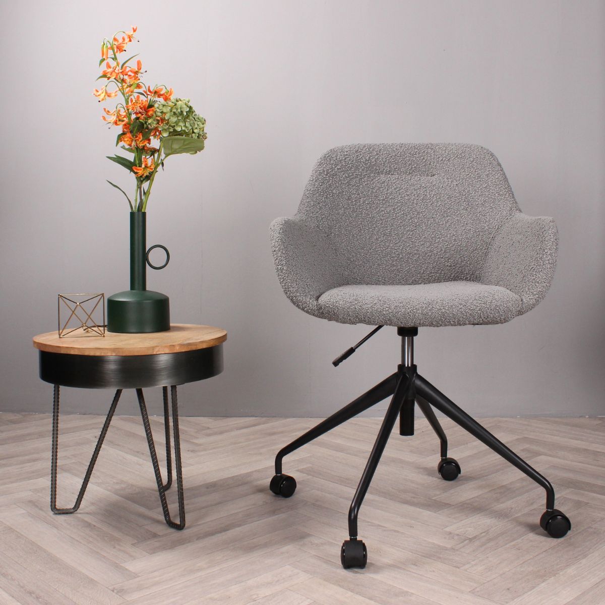 DS4U - Milan bureaustoel bouclé - grijs