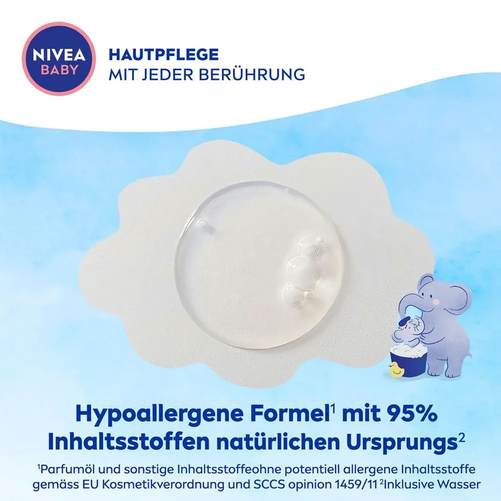 (500ml) Bad & Shampoo Kopf bis Fuss Baby Pflege Duschgel mit Mandelöl / Vitamine (80512)
