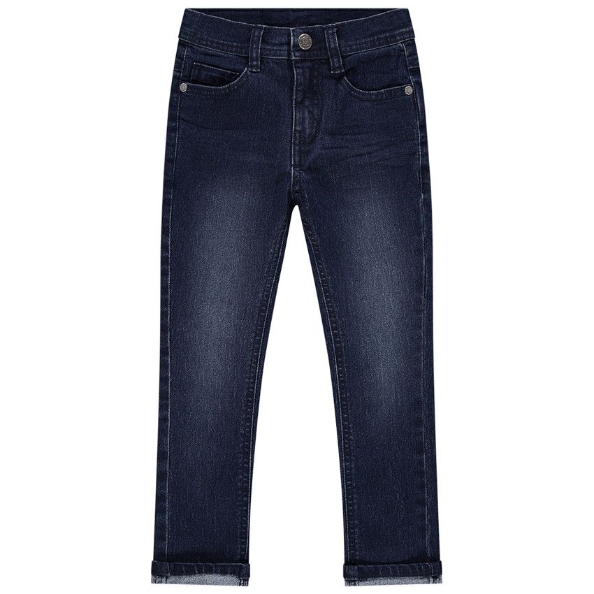Jean slim effet used - Bleu marine